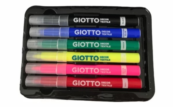 Marcador textil Tela x 6 Giotto