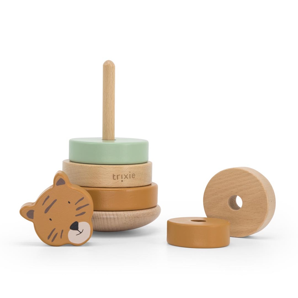 Wooden Stacking Toy - Mr, Tiger Trixie