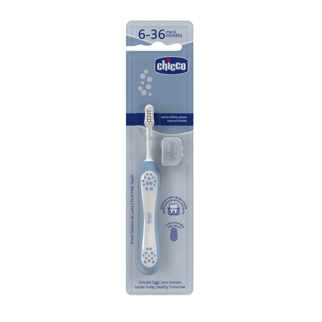 Cepillo de dientes Celeste c/tapa 6-36m Chicco