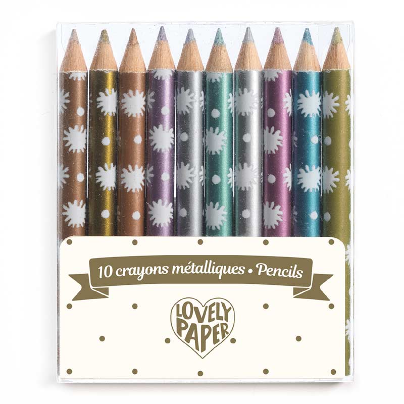 10 Chichi Mini Metalic Pencils Lovely Paper