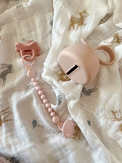 Clip Cuentas Silicona Rosa Pastel Suavinex