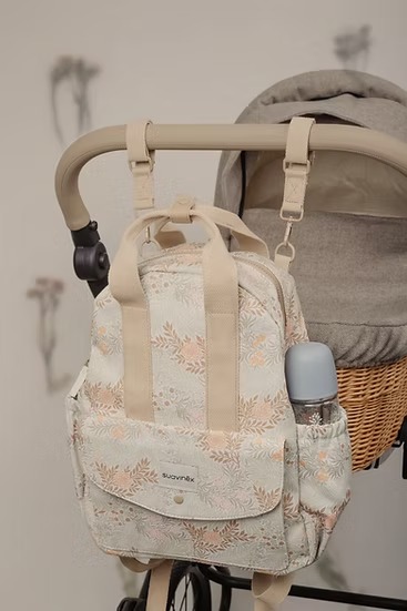 Mochila Maternal Poetry Flores Beige Suavinex