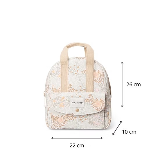 Mochila Niños Poetry Flores Beige Suavinex