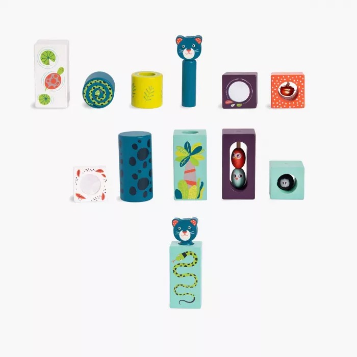 Stack-Up Activity Cubes Dans La Jungle Moulin Roty