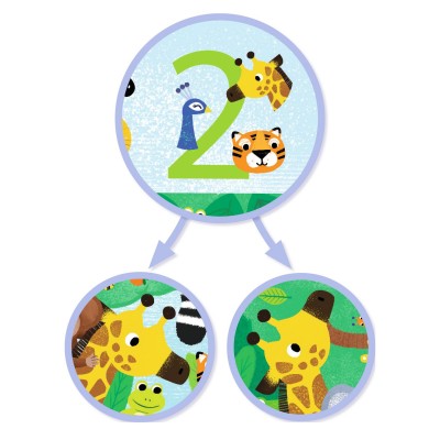 1 to 10 Jungle - 54 pcs Djeco