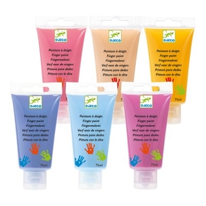 6 Finger Paint'S Tubes - Sweet  Design By By Djeco