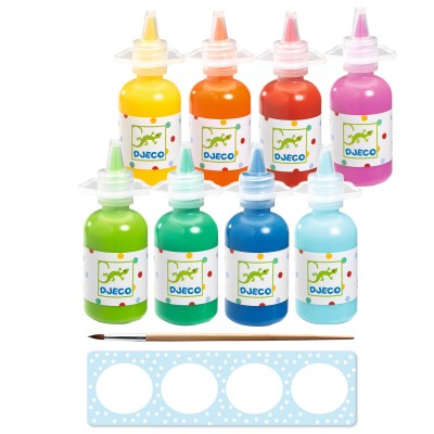 8 Bottles Of Poster Paint Design By By Djeco