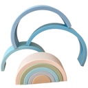 Arcoiris en silicona chico celeste Hopping