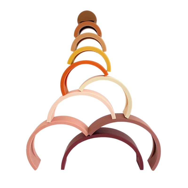 Arcoiris en silicona grande rosa Hopping