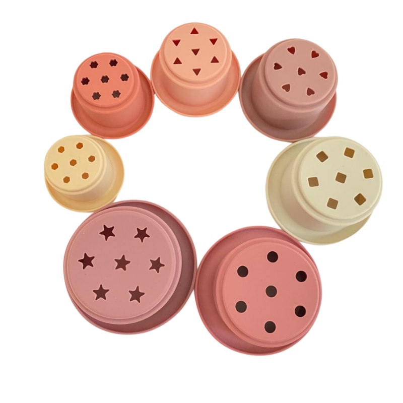 Tazas apilables rosa Hopping