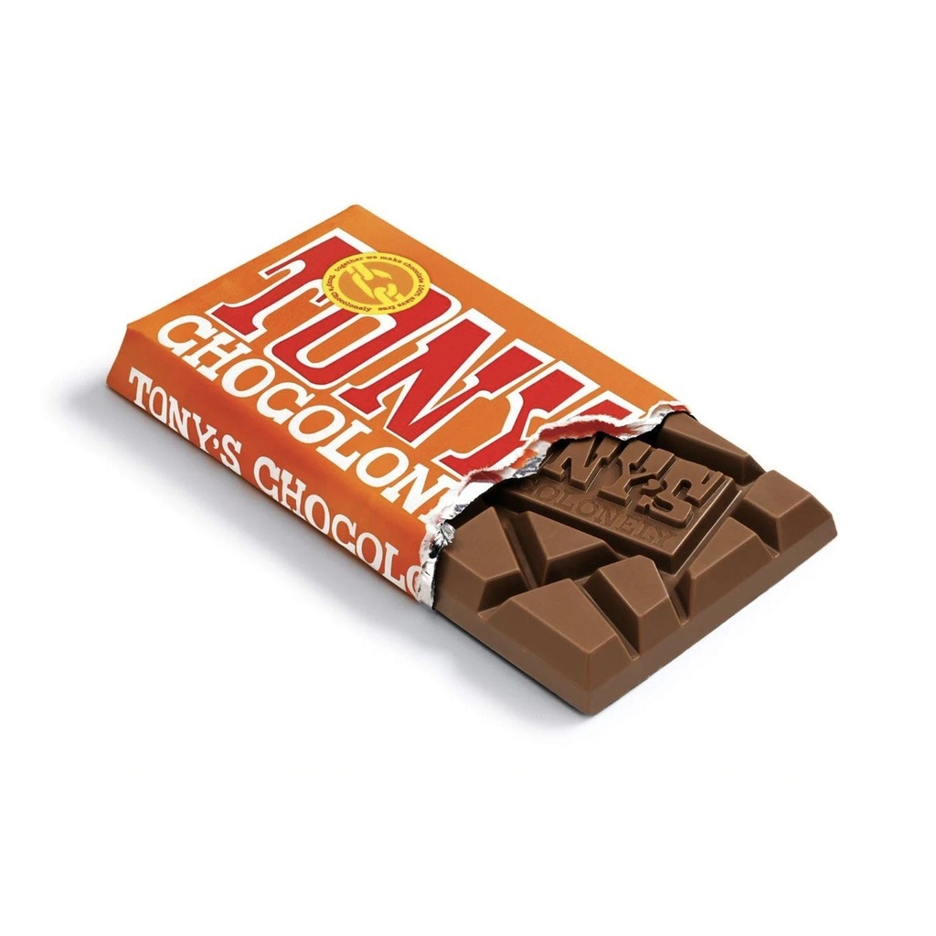 Chocolate con leche, caramelo y sal marina Tony's