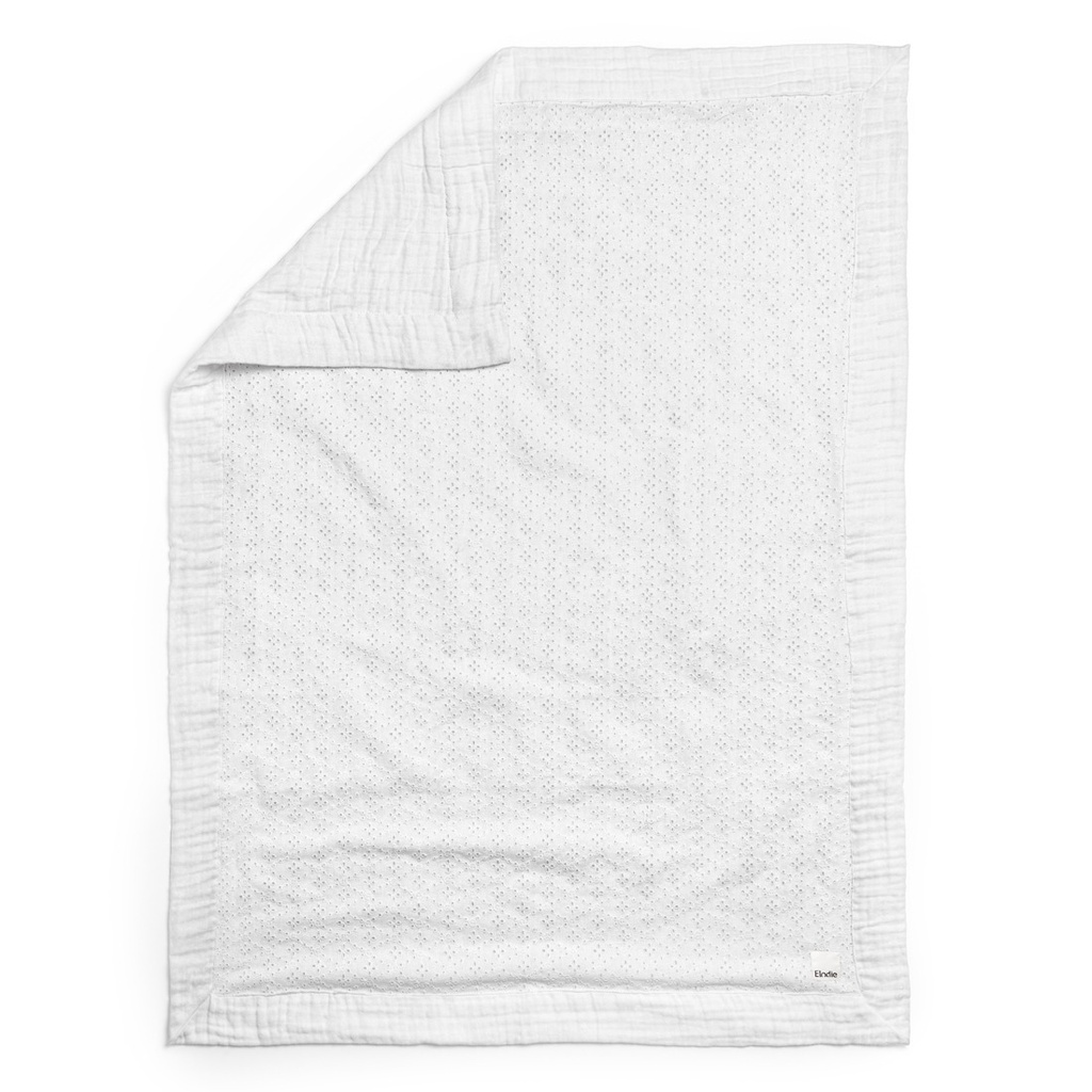 Soft Cotton Blanket Embroidery Anglaise Elodie