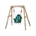 2-In-1 Wooden Single Swing Set Plum