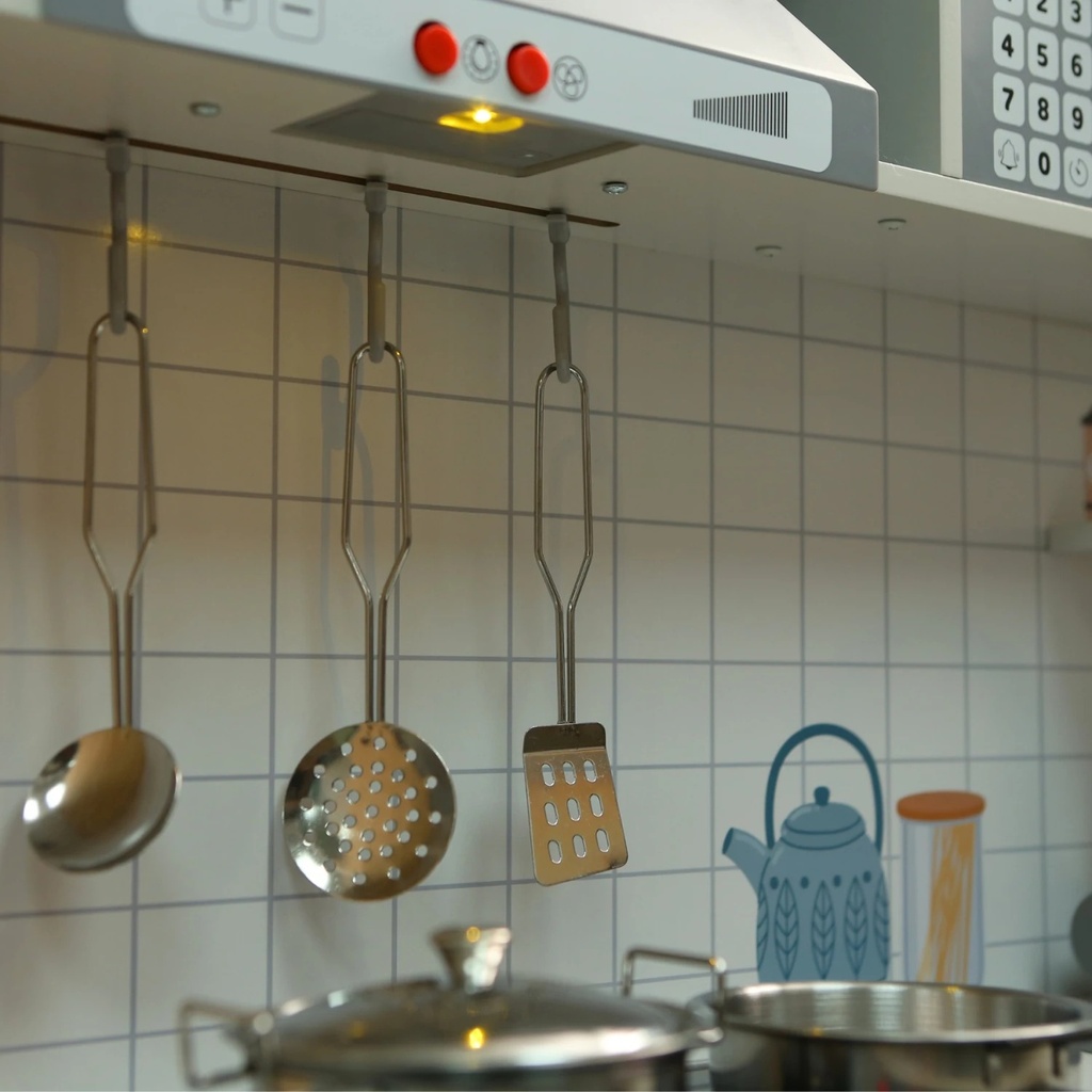 Cocina de Madera con Campana y Lavarropas EduFun