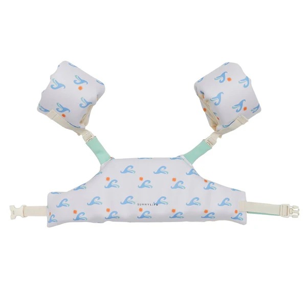 Floatie Jacket 3-6 Sid The Seagull Blue Wave Sunnylife