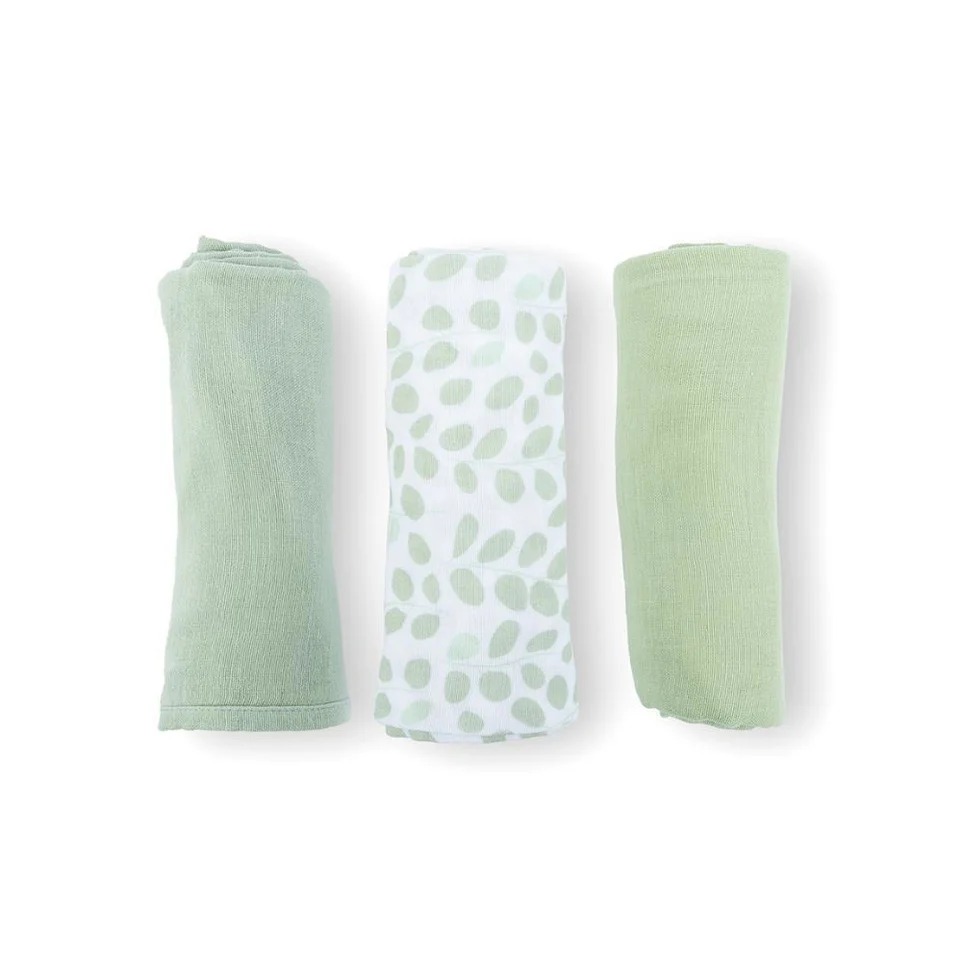 Pack x 3 Sabanitas Muselinas Lovely Mini Leaves