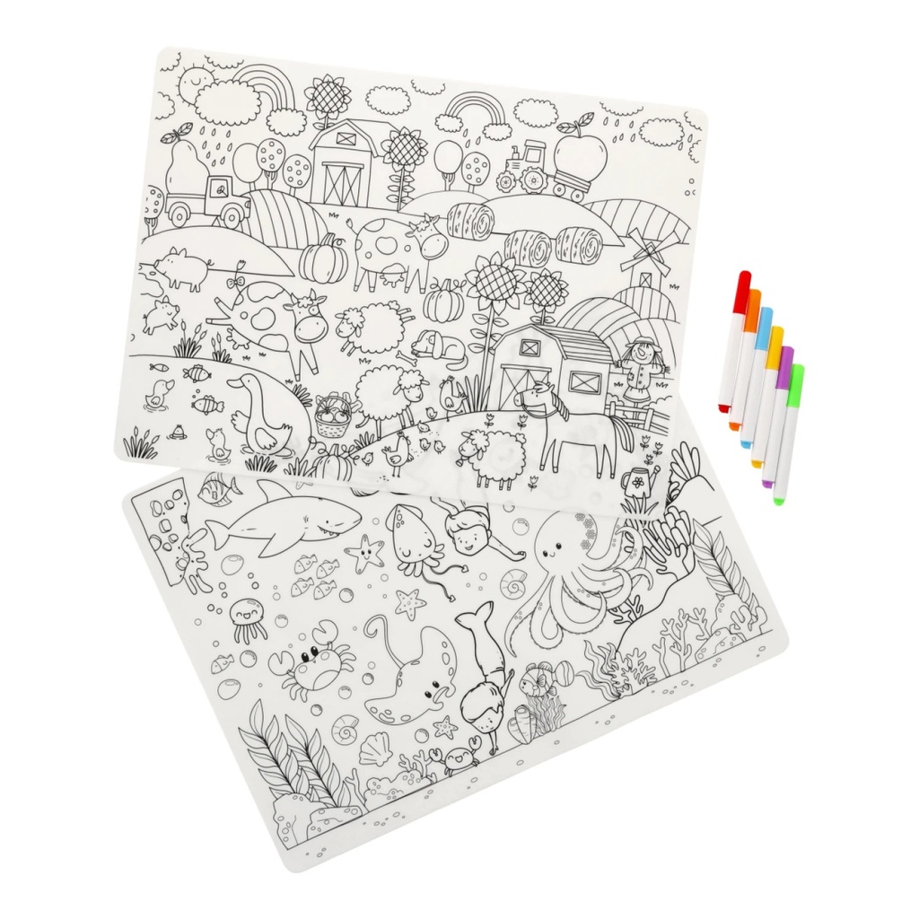 Individuales Lavables Granja - Bajo el Mar Chau Pantallas