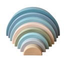 Arcoiris en silicona chico celeste Hopping