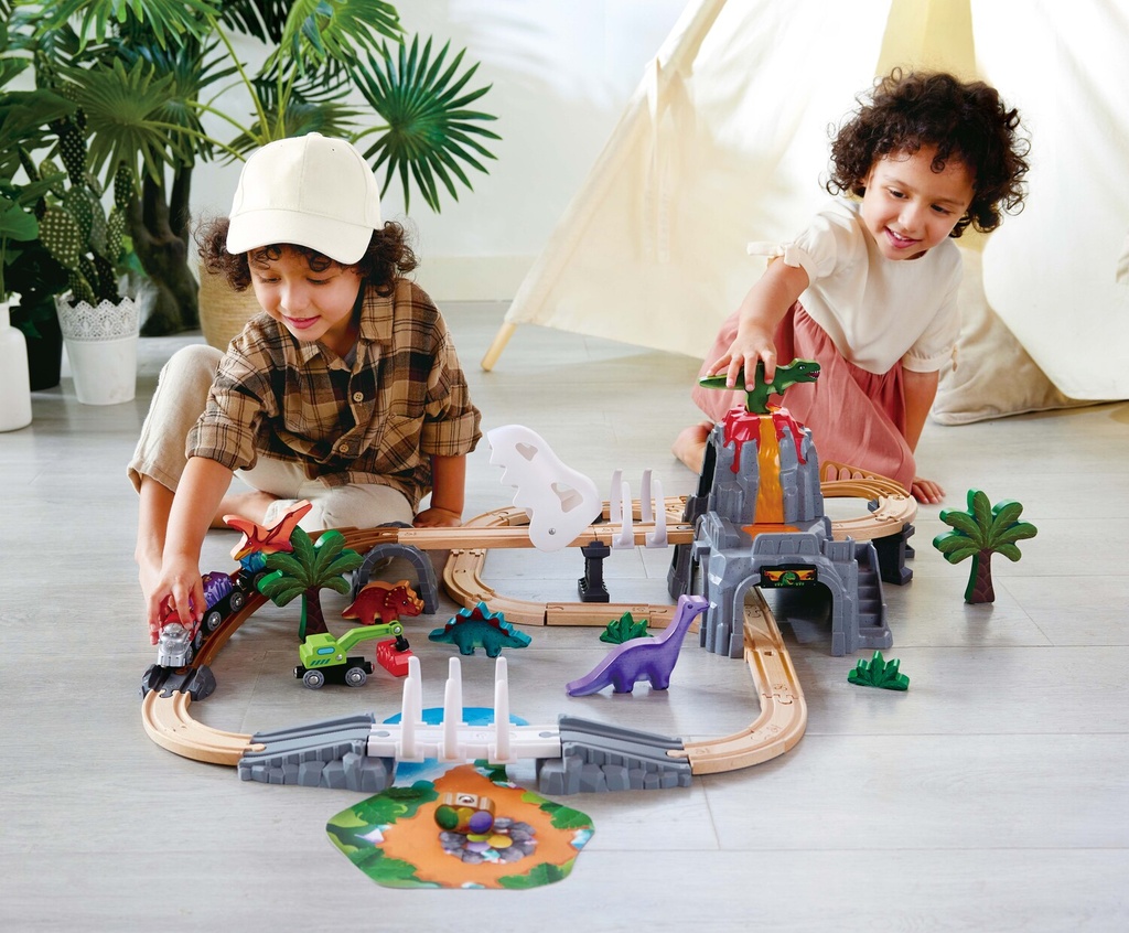 Pista de Tren Aventura Dinos Hape