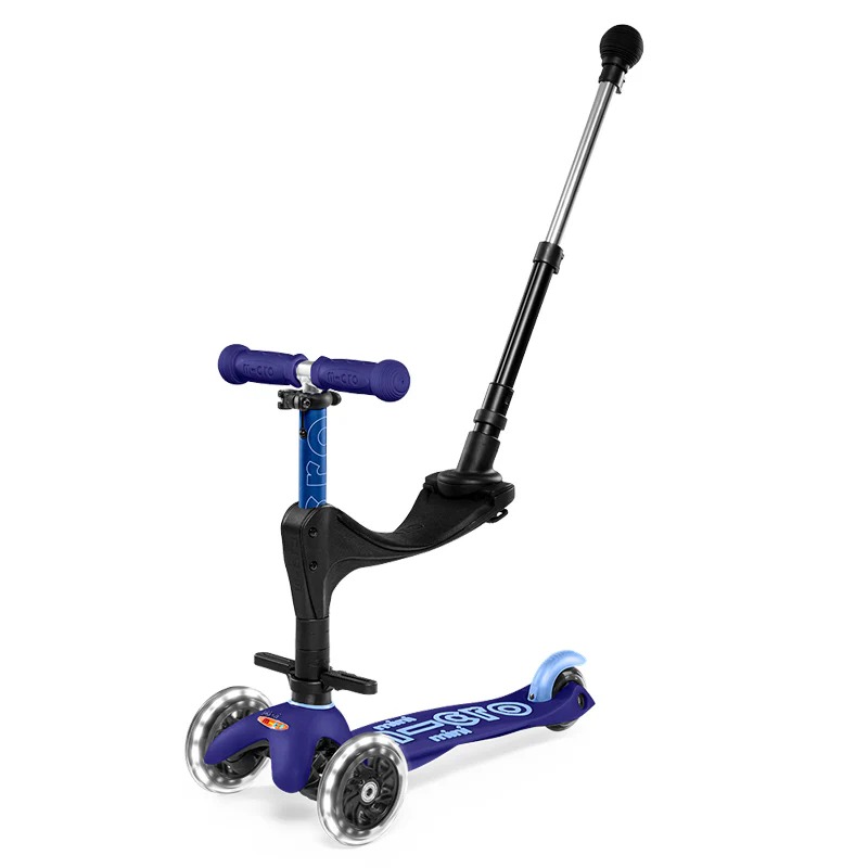 Monopatin 3 En 1 Deluxe LED MMD145 - Azul Micro