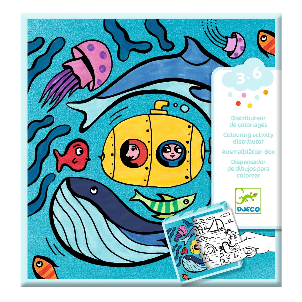 Coloring Dispenser, Ocean Djeco