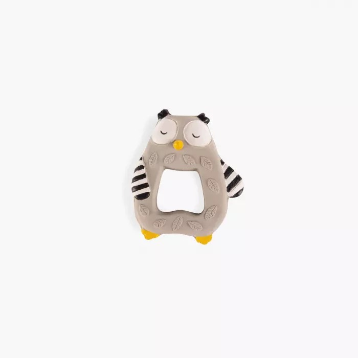 Natural Rubber Ring Owl Les Moustaches Moulin Roty