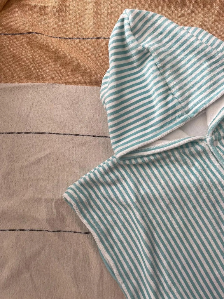 Poncho Green Stripes - S Martin Pescador