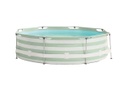 Piscina Luxe Old Green Striped SE Frame Pool - 305x76 cm