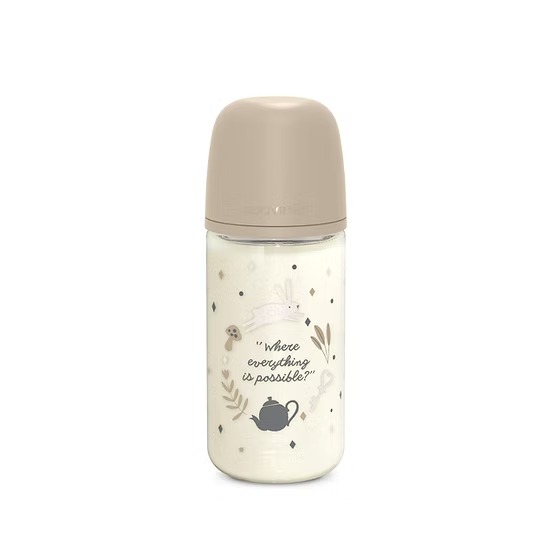Biberon Vidrio SX Pro 240 Ml 3-6 M Poetry Marron Suavinex