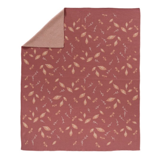 Fine Knitted Blanket 80 X 100 Cm Forest Rose Fresk