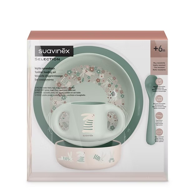 Vajilla De Aprendizaje 5 Uds - Wonder Verde Suavinex