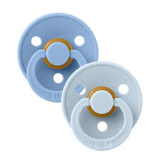 Colour 2 Pack Latex Size 1 Sky Blue/Baby Bl Bibs