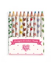10 Aiko Mini Coloured Pencils Lovely Paper Djeco