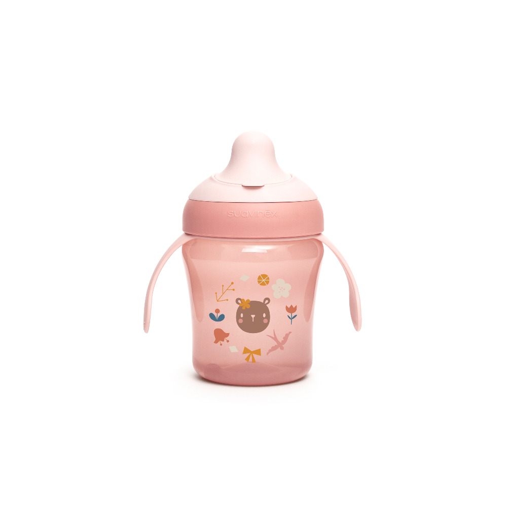 Learning Cup 200Ml +6M (Pico Antiderrame) Rosa Suavinex