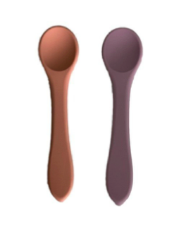 Cucharas x 2 silicona rosado y lavanda Storki