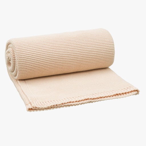 [B200-04] Knitted Blanket 80 X 100 Cm Uni Dusty Pink Fresk