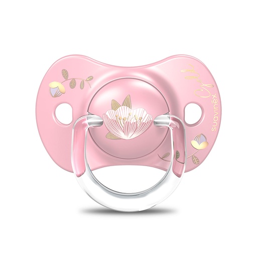 [8426420080040] Chupete Fisio. Sx Pro 6-18M Gold Rosa Silicona Suavinex