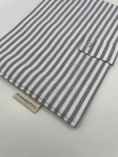 [RB77] Portadocumentos rayas gris Reina Batata