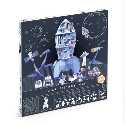 [DJ08009] Color Assemble Play Space Rocket Djeco