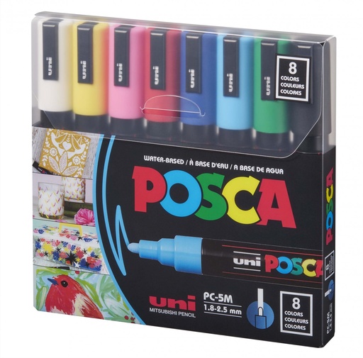[4902778246092] Marcadores 2.5mm x 8 Colores Clasicos Posca