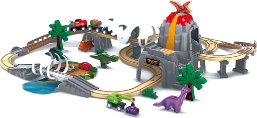 [6943478046627] Pista de Tren Aventura Dinos Hape