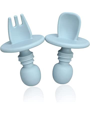 [608011944469] Cubiertos de aprendizaje silicona Celeste Storki