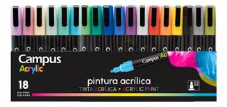 [8426307335362] Marcadores Acrylic 2.0mm x18 Campus
