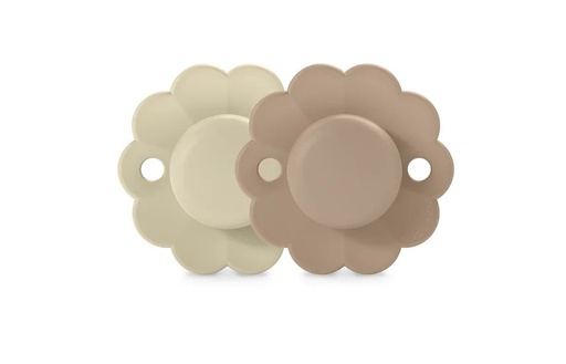 [8426420084390] Chupete Fisio 0-6M - Redondo Wonder Beige / Marrón Suavinex