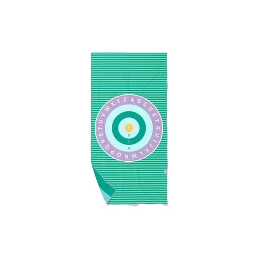 [174042] PlayTowel M (140 x 70cm) - Bulls eye / Name