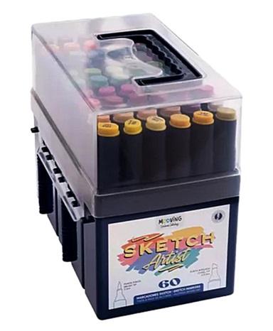 [7799133025518] Marcadores Sketch caja x 60 Mooving