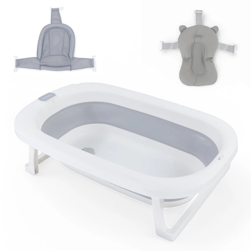 [BB00OKB089GR] Bañera plegable con almohadon y reductor gris Bebesit