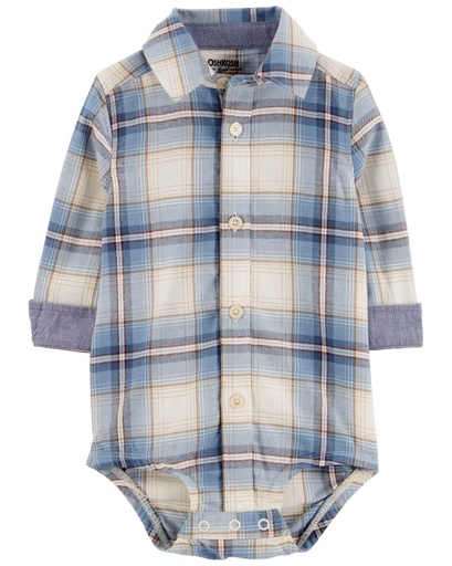 [195862651429] Body Camisa A Cuadros Algodón 24M Oshkosh