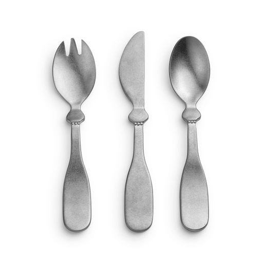 [7333222008466] Children'S Cutlery Set Antique Silver Elodie