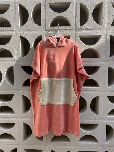 [PKPCHBR-12] Poncho Beige/Rosa 1-2Y Peekaboo